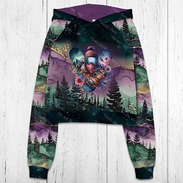 Winter Sports Purple Snowboarder Panel